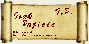 Isak Pajičić vizit kartica